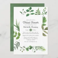 Forest Greenery Virtual Baby or Bridal Shower Invitation