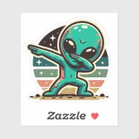 Funny Extraterrestrial Alien Dabbing Sticker