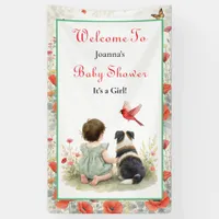 Welcome Baby Shower | Baby and Puppy Dog Banner