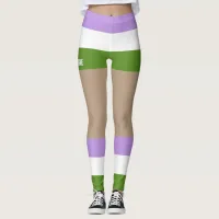 Genderqueer Pride Faux Shorts & Legs Leggings