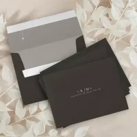 Chic Neutrals Stars Charcoal/Taupe ID1020 Envelope