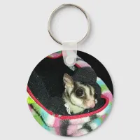 Sugar Glider Wearing a Hat Keychain