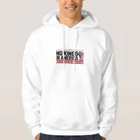 No Kings In America USA Minimal Clean Hoodie