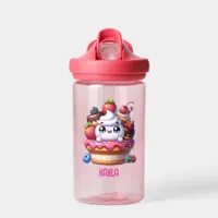 Cute Kawaii Strawberry Cupcake Personalized Water Bottle