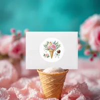 Ice Cream Cone Bridal Shower Envelope Seal