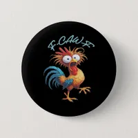 F Caw F Funny Chicken Humor Retro Style Button