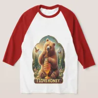 Bear Eating Honey From A Honeycomb T-Shirt