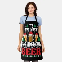 It's The Most Wonderful Time For A Beer Christmas Apron