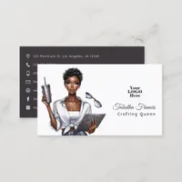 Crafting Queen Design for African American Artisan Business Card