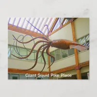 Pike Place Public Market Giant Squid Seattle, WA Postcard