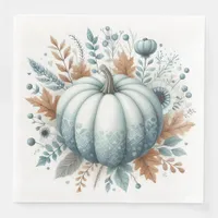 Fall pumpkin Coastal Baby Shower Paper Dinner Napkins