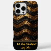 Textured snakeskin details from a venomous serpent iPhone 16 pro max case