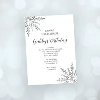 Winter Snowflakes Birthday Party Invitation