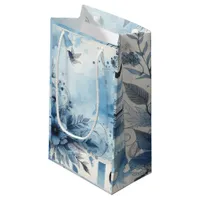 Blue Watercolor Ephemera Small Gift Bag