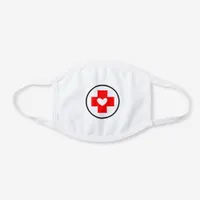 Nurses Symbol White Cotton Face Mask