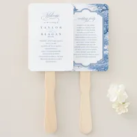 Tailored Black & White Wedding Program ID1090 Hand Fan