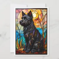 Stained Glass Style Animal Rescue Organization Thank You Card