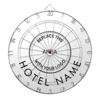 Minimalist Hotel Name Logo Any Color Dart Board