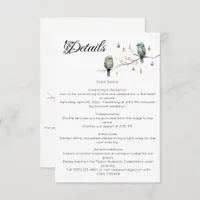 Rustic Woodland Love Birds Celebration Enclosure Card