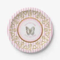 Pink and Gold Butterfly Baby Shower Plates