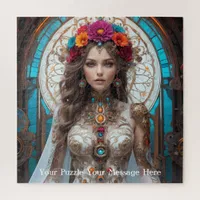 Butterfly winged Muse of the Enchanted Garden Jigsaw Puzzle