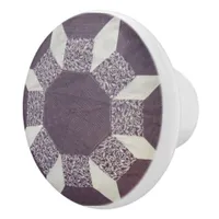 Drawer Pull - Purple Quilted Pattern