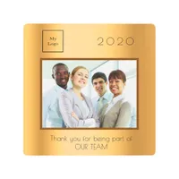 Business Company logo photo thank you gold award Metal Print