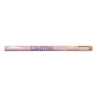 Girly Pastel Pink Sky First Name School Student Pencil