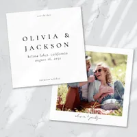 Simple Typography Photo Wedding Save The Date