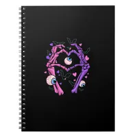 Heart Skeleton Hands - Halloween Pastel Goth Eyeba Notebook