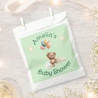 Sweet Little One on the Way Green Baby Shower Favor Bag