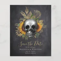 Chalkboard Skull Gothic Halloween Save the Date