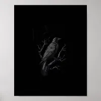 Crow, F-Caw-F Funny Bird Vintage Style Poster