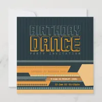 Club Techno Birthday Dance Party Invitation