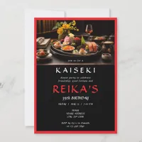 Kaiseki Private Chef Japanese Milestone Birthday Invitation