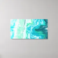 Beach Colors Blue and Turquoise Ocean Waves Canvas Print