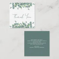 Budget Eucalyptus Foliage Leaves Wedding Thank You Note Card