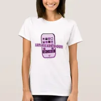 Funny All Apped Out Cute Cellphone Cartoon T-Shirt