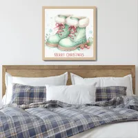 Personalized Christmas Boots Framed Poster