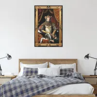 Renaissance portrait monkey animal canvas print