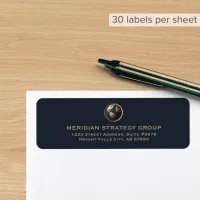 Return Address Label with Globe Logo