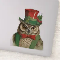 Adorable Christmas Owl Sticker