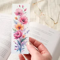 Beautiful Floral Soft Pink and Yellow Two-sided Bookmarks