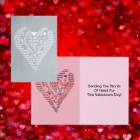 Valentine's Day Words of Heart, Inside Quote Foil Card