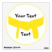 Martial Arts Yellow Belt Wall Sticker