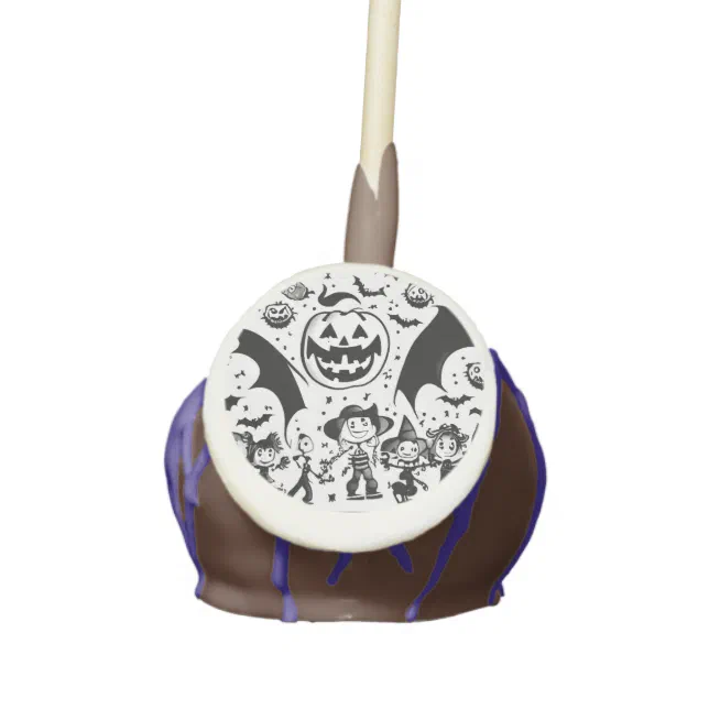 Halloween fiesta en noir et blanc  cake pops