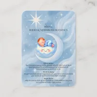 Baby Boy Shower Invite Moonlight Stars Watercolor