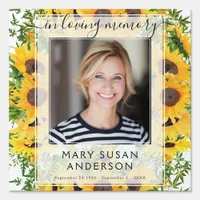 In Loving Memory Photo Sunflower Welcome Sign