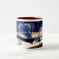 Vintage Madam Malaria Mosquito Two-Tone Coffee Mug