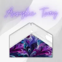 Beautiful Turquoise & Pink Abstract Pattern | Acrylic Tray